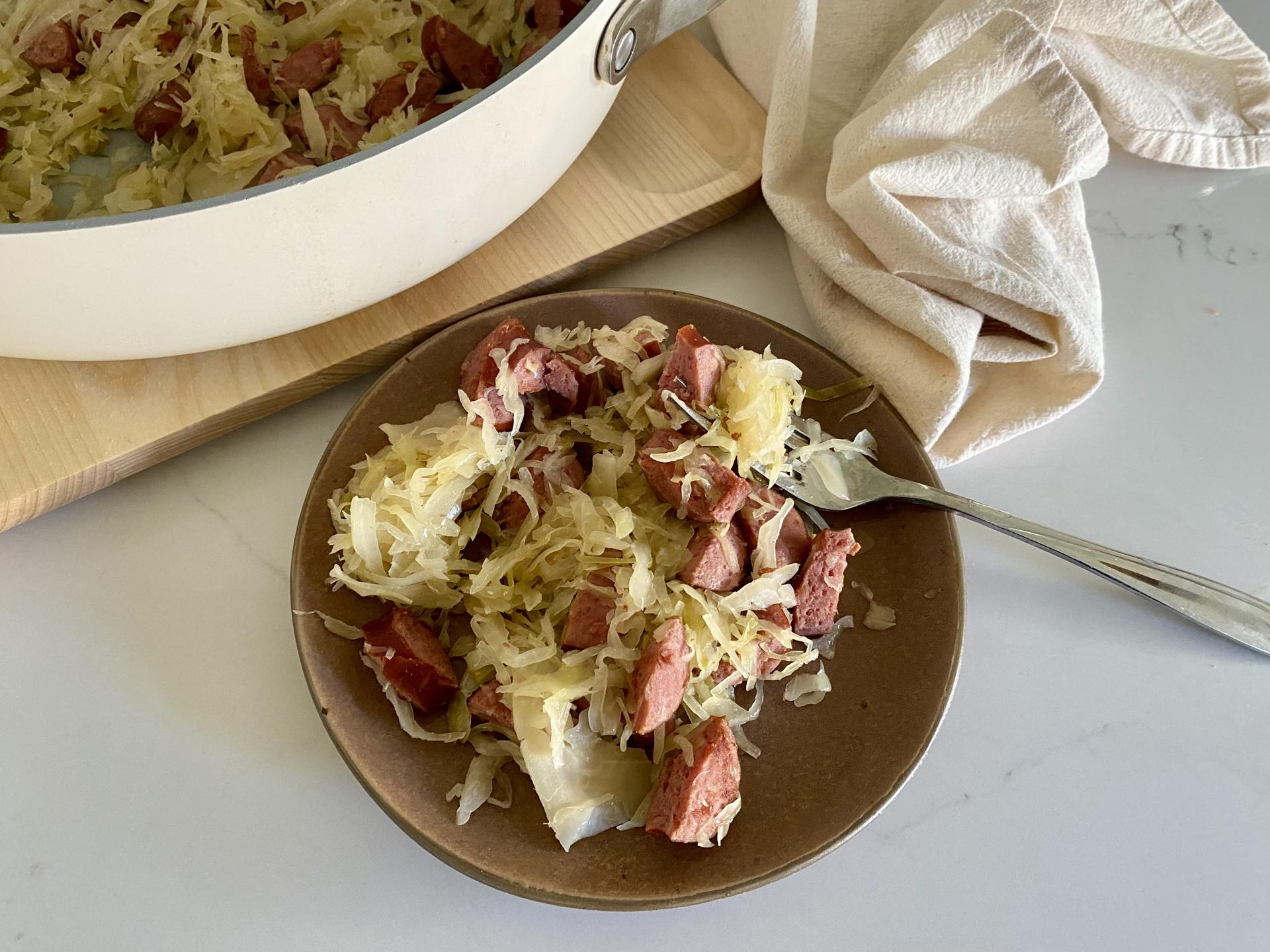 One-Pan Smoked Sausage and Sauerkraut